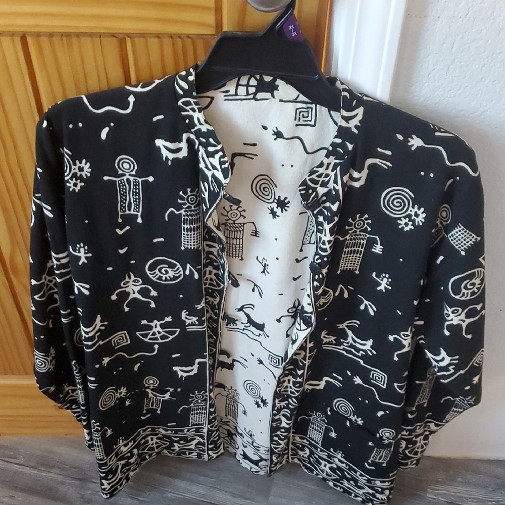 Black and White Patterned Jacket